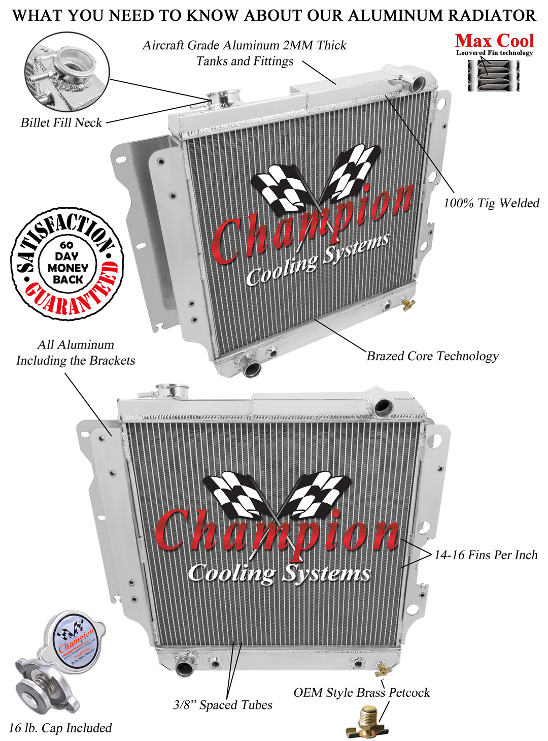 1996 1997 1998 1999 2000 2001 2002 2003 2004-06 Wrangler 2 Core WR Radiator 1996 1997 1998 1999 2000 2001 2002 2003 2004-06 Wrangler 2 Core WR Radiator