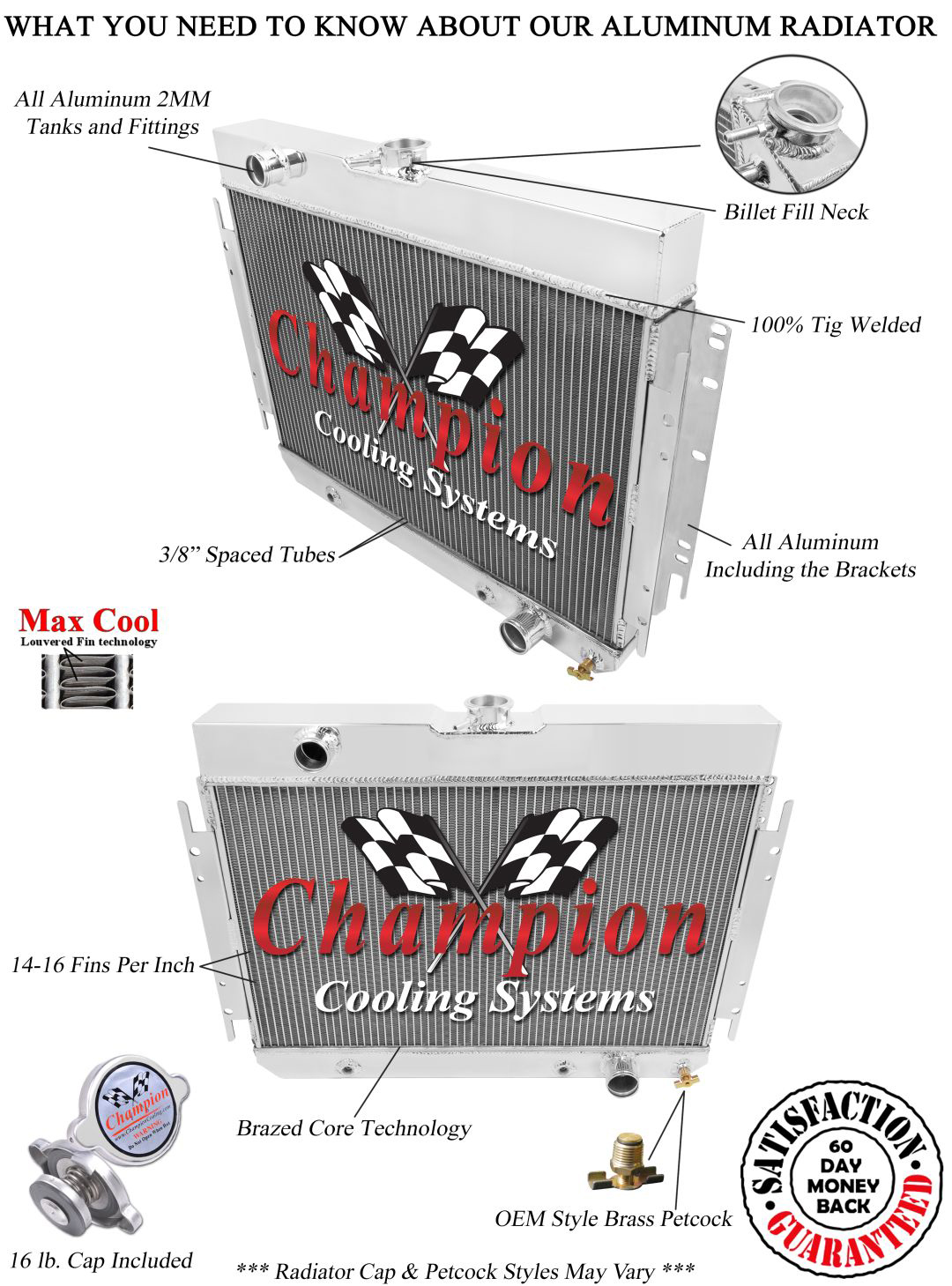 1963 1964 1965 1966 1967 1968 Chevrolet Bel Air 2 Row Champion V8 WR Radiator 1963 1964 1965 1966 1967 1968 Chevrolet Bel Air 2 Row Champion V8 WR Radiator