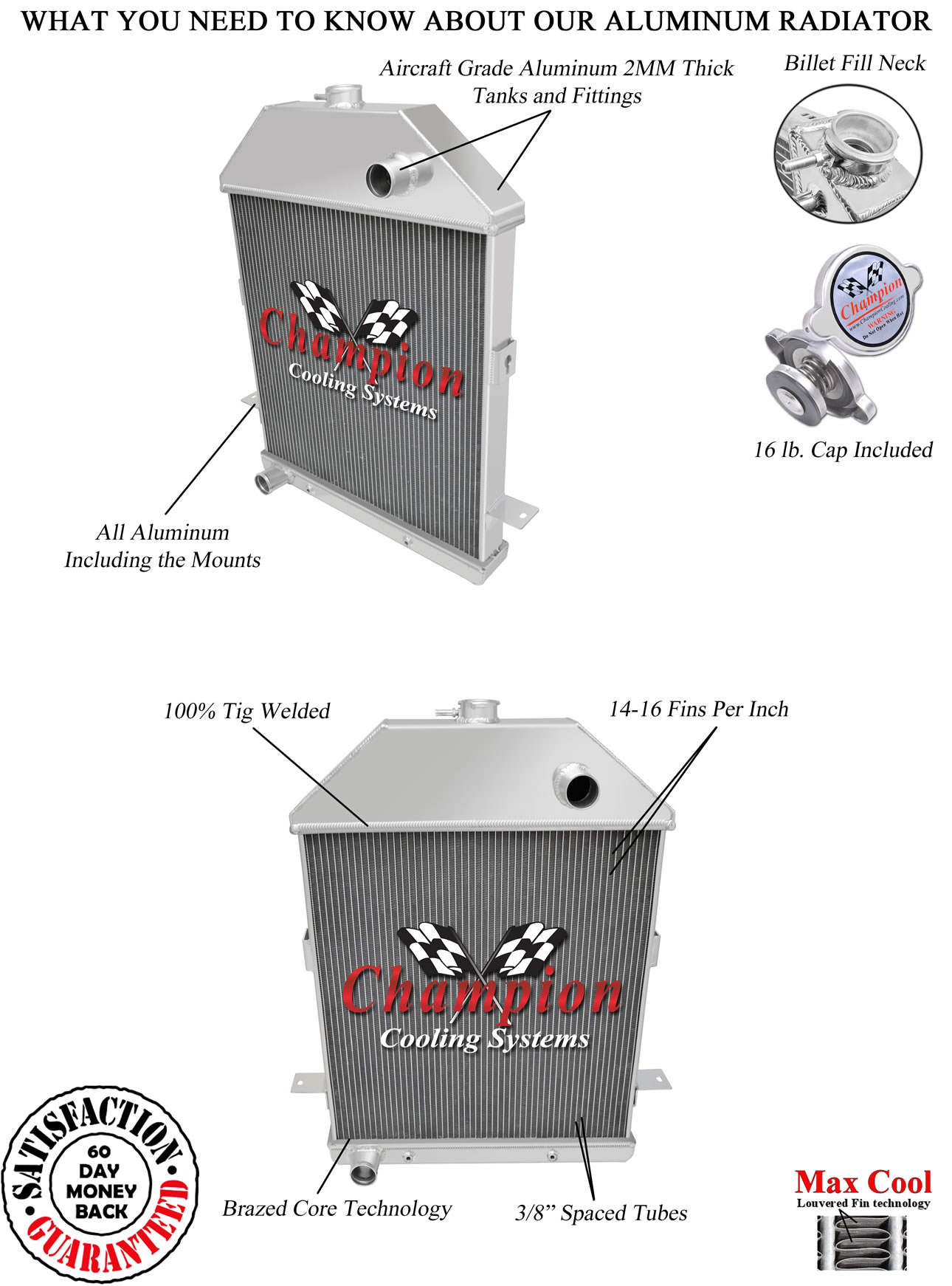 1941 Ford Pickup Truck with Ford V8 Champion 3 Row Aluminum Radiator CC41FD 1941 Ford Pickup Truck with Ford V8 Champion 3 Row Aluminum Radiator CC41FD