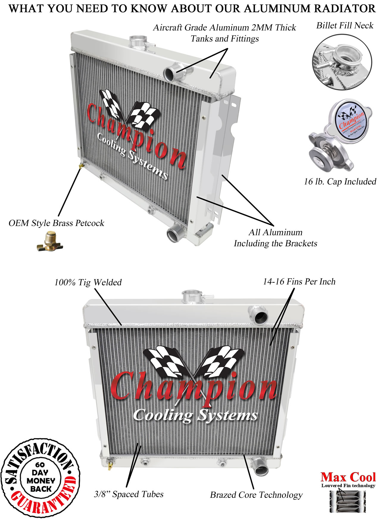 1969-1973 Dodge Dart/Valliant Aluminum 3 Row Alliant Radiator 3.2/3.7 L6 1969-1973 Dodge Dart/Valliant Aluminum 3 Row Alliant Radiator 3.2/3.7 L6