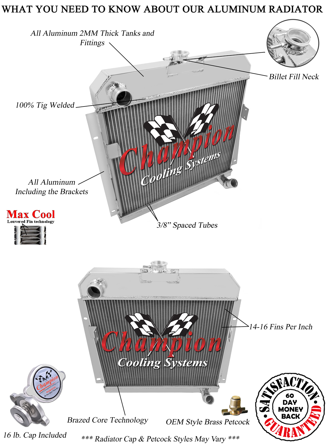 2 Row Performance Champion Radiator for 1953 1954 Dodge Car #EC5354 | eBay