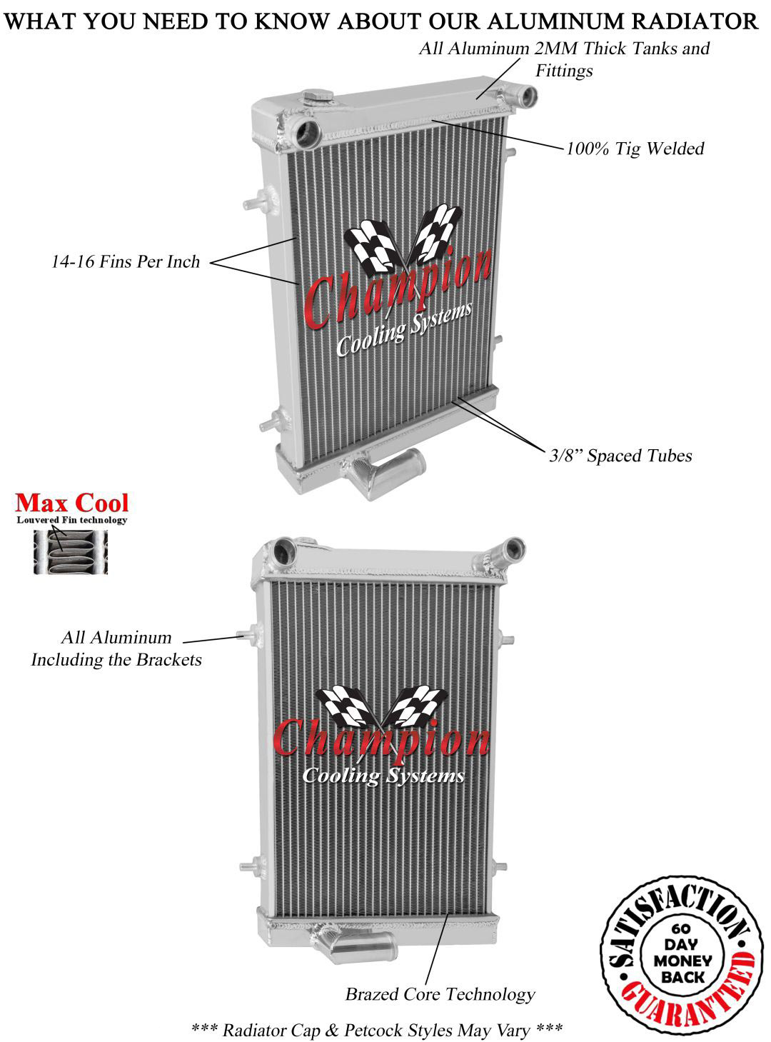 Cold Champion 3 Row All Aluminum Radiator for 1979 1980 Triumph Spitfire #CC7980