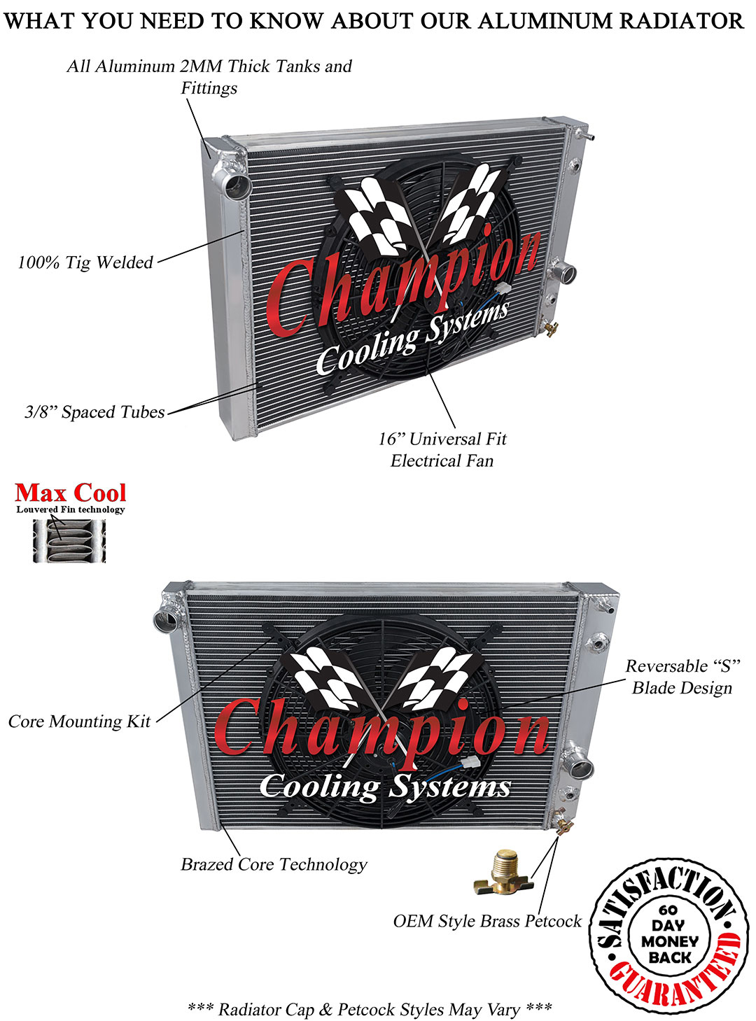 3 Row Discount Radiator W/ 16" Fan for 1989 - 1996 Chevy Corvette V8 Engine 3 Row Discount Radiator W/ 16" Fan for 1989 - 1996 Chevy Corvette V8 Engine