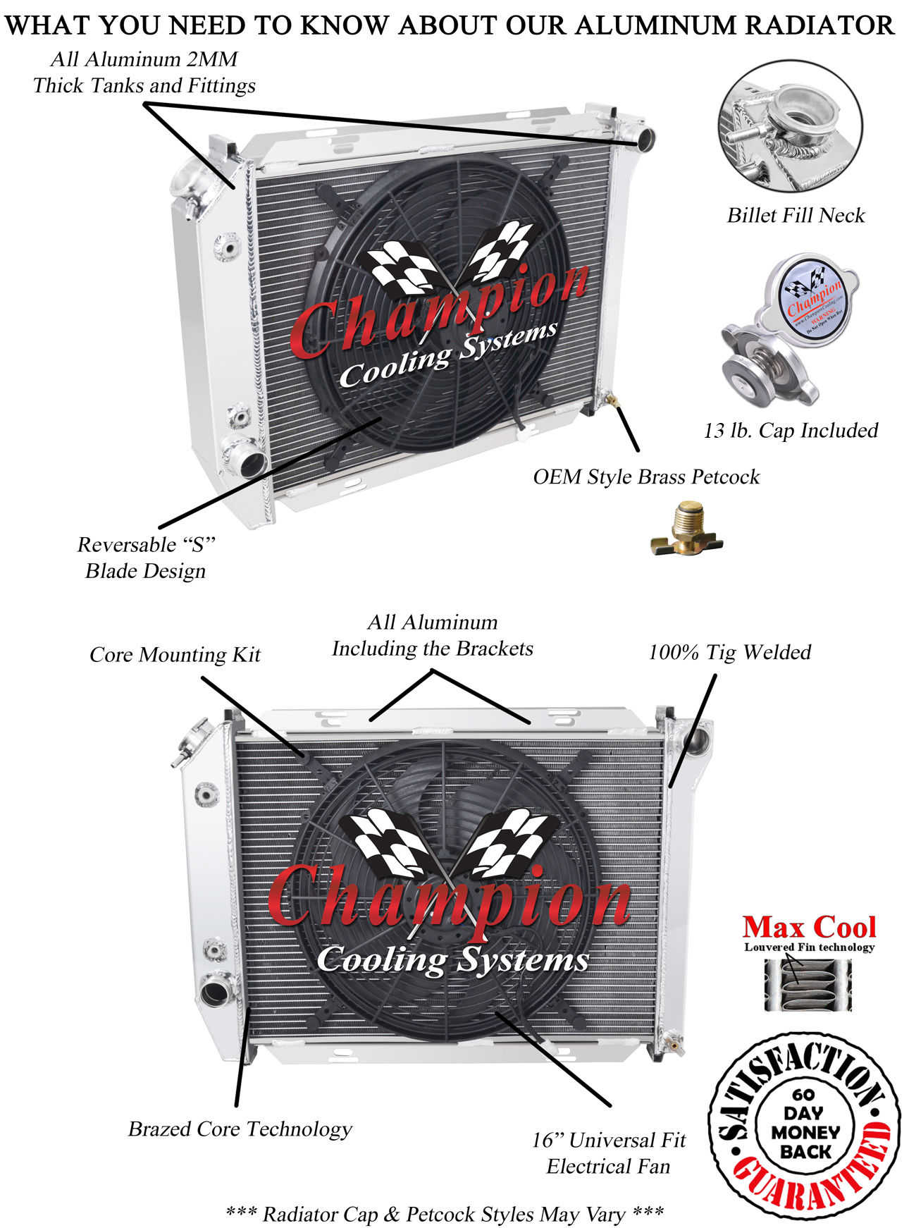 3 Row Discount Champion Radiator W/ 16" Fan for 1968 Ford Galaxie 3 Row Discount Champion Radiator W/ 16" Fan for 1968 Ford Galaxie